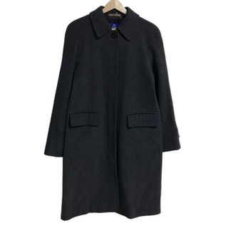 BURBERRY BLUE LABEL - Burberry Blue Label(バーバリーブルーレーベル) コート サイズ38 M レディース - ダークグレー 長袖/冬