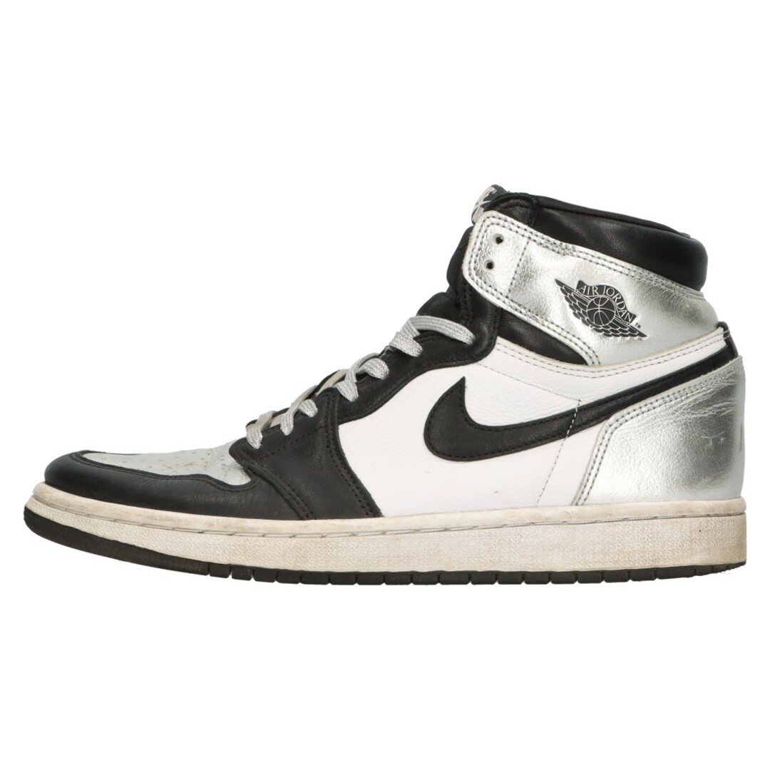 NIKE(ナイキ)のNIKE ナイキ WMNS AIR JORDAN 1 HIGH OG SILVER TOE エアジョーダン1 レトロ ハイカットスニーカー シルバートゥ シルバー/ブラック US8/25cm CD0461-001 レディースの靴/シューズ(スニーカー)の商品写真