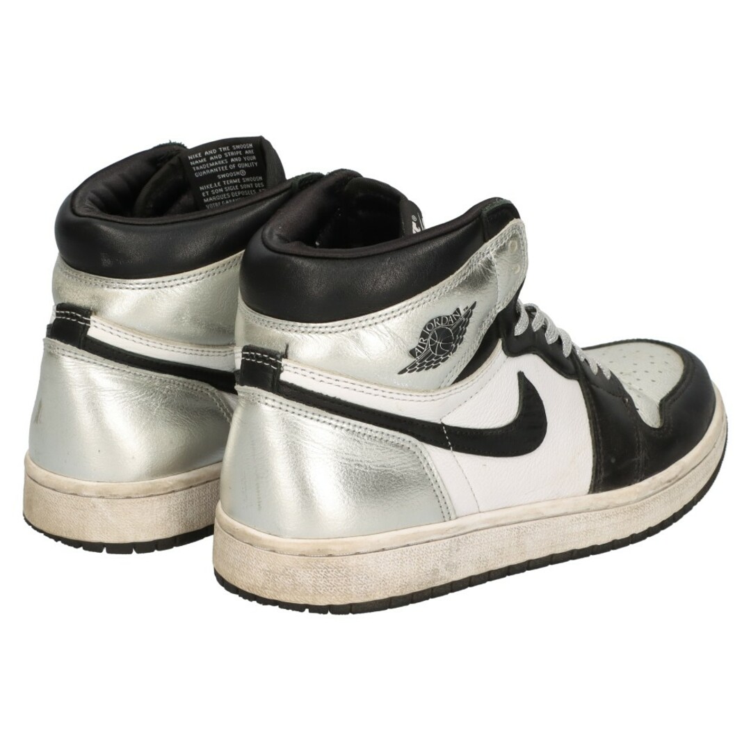 NIKE(ナイキ)のNIKE ナイキ WMNS AIR JORDAN 1 HIGH OG SILVER TOE エアジョーダン1 レトロ ハイカットスニーカー シルバートゥ シルバー/ブラック US8/25cm CD0461-001 レディースの靴/シューズ(スニーカー)の商品写真