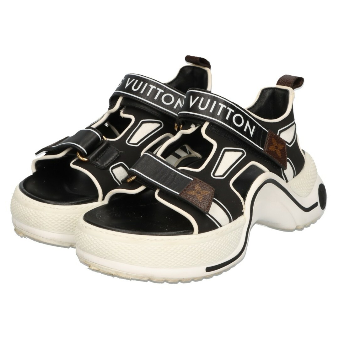 LOUIS VUITTON(ルイヴィトン)のLOUIS VUITTON ルイヴィトン 20SS LVアークライト ライン サンダル レディース ブラック 1A7U64 レディースの靴/シューズ(サンダル)の商品写真