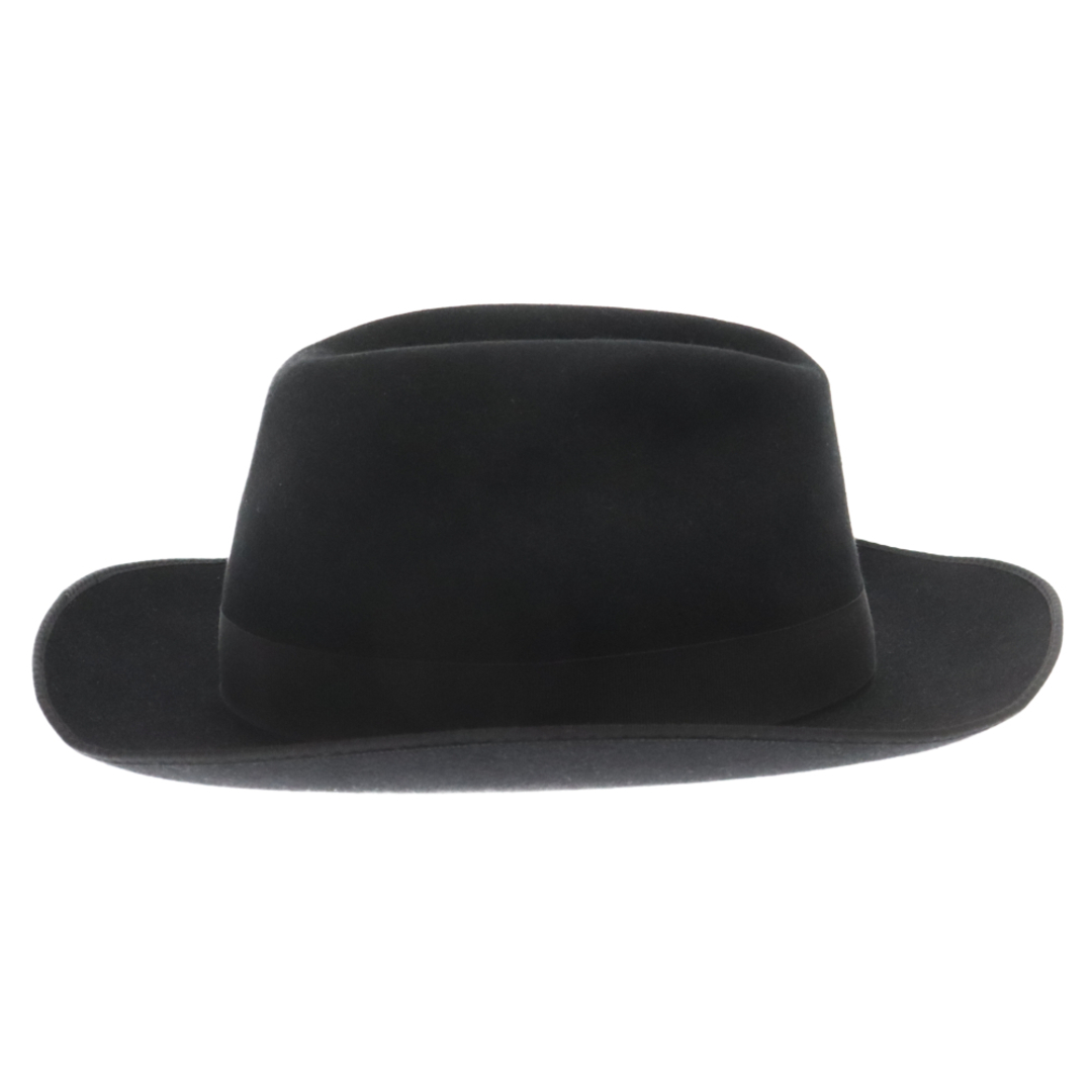 TONAK トナック ファーフェルト 中折ハット 帽子 ブラック メンズの帽子(ハット)の商品写真