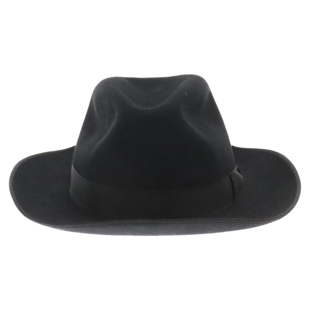 TONAK トナック ファーフェルト 中折ハット 帽子 ブラック メンズの帽子(ハット)の商品写真