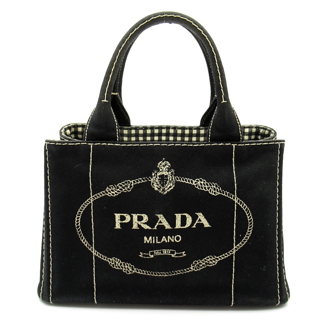 PRADA(プラダ)のプラダ カナパトートTPM  1BG439 キャンバス レディーストートバッグ
 ブラック(NERO)【中古】 レディースのバッグ(トートバッグ)の商品写真