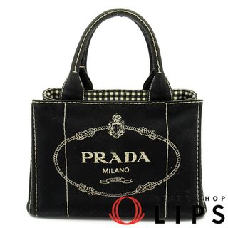 PRADA - プラダ カナパトートTPM  1BG439 キャンバス レディーストートバッグ
 ブラック(NERO)【中古】