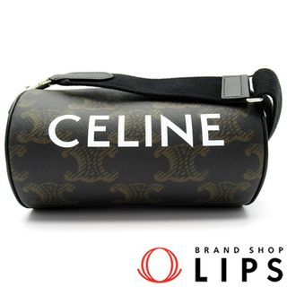 celine - セリーヌ シリンダーバッグ  110052EKK PVC/レザー メンズショルダーバッグ
 ブラウン【中古】