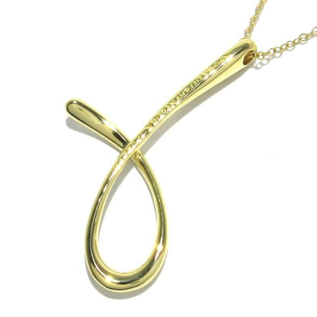 Tiffany & Co.(ティファニー)のTIFFANY&Co.(ティファニー) ネックレス美品  イニシャル ネックレス K18YG Jモチーフ/トップ18K刻印 レディースのアクセサリー(ネックレス)の商品写真