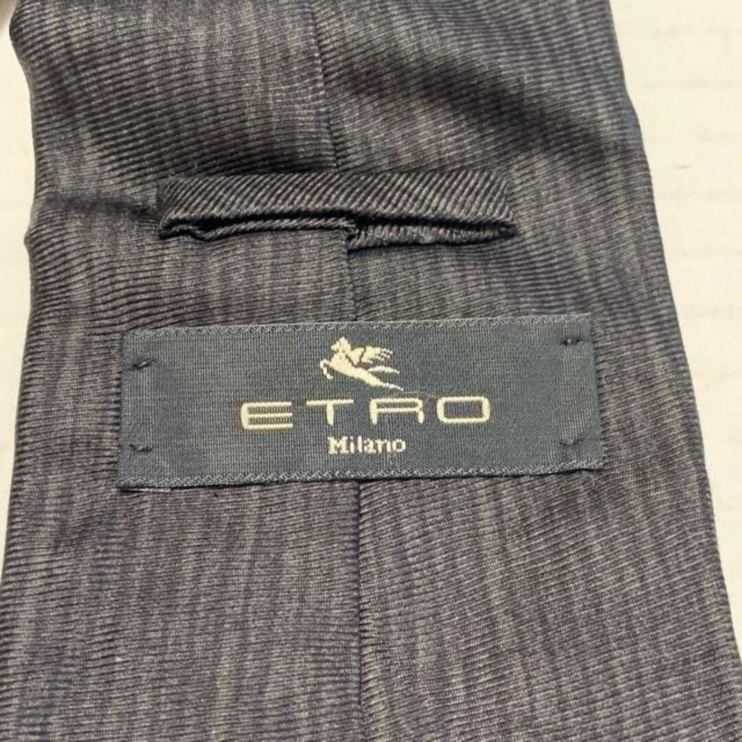 ETRO(エトロ)のETRO(エトロ) ネクタイ メンズ - 黒×ダークグレー メンズのファッション小物(ネクタイ)の商品写真