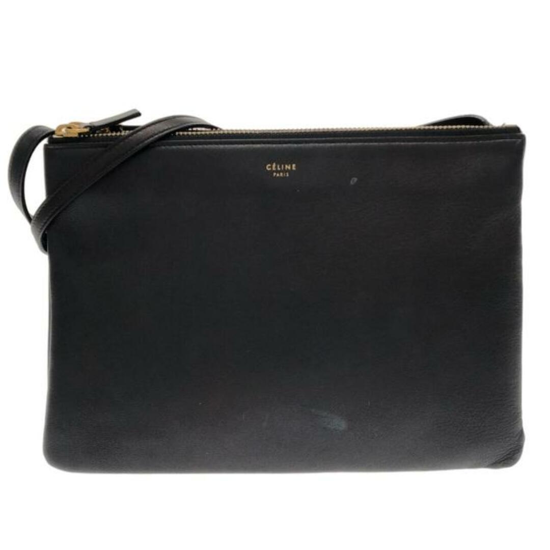 celine(セリーヌ)のCELINE(セリーヌ) ショルダーバッグ トリオラージ 171453ETA.38NO 黒 レザー レディースのバッグ(ショルダーバッグ)の商品写真