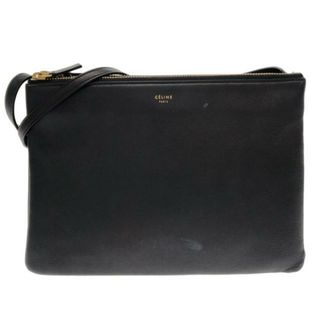 セリーヌ(celine)のCELINE(セリーヌ) ショルダーバッグ トリオラージ 171453ETA.38NO 黒 レザー(ショルダーバッグ)