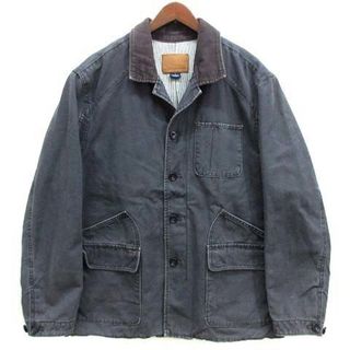 ギャップ(GAP)のギャップ GAP ダック カバーオール ジャケット 裏地ヒッコリー グレー L(ブルゾン)