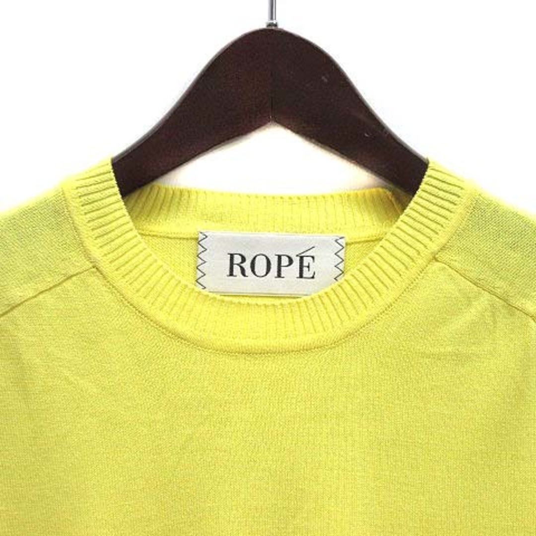 ROPE’(ロペ)のロペ ROPE サマーニット セーター 5分袖 イエロー 黄 38 レディースのトップス(ニット/セーター)の商品写真