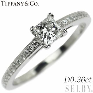 ティファニー(Tiffany & Co.)のティファニー Pt950 プリンセスカット ダイヤモンド リング 0.36ct(リング(指輪))