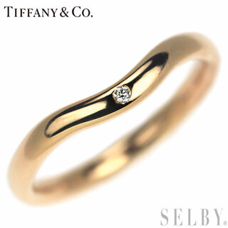 ティファニー(Tiffany & Co.)のティファニー K18PG ダイヤモンド リング カーブドバンド(リング(指輪))