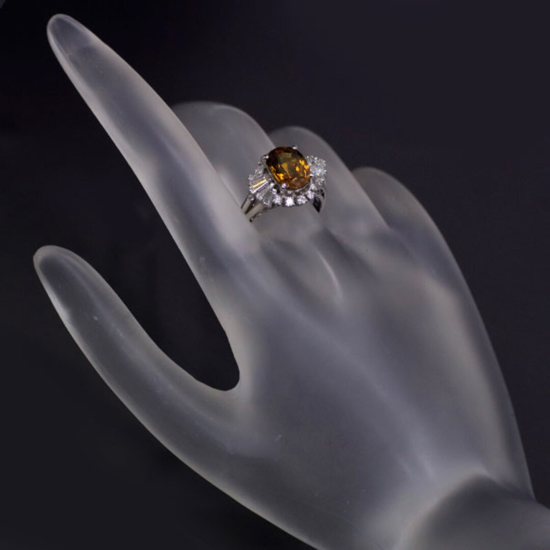  Pt900 クリソベリル ダイヤモンド リング 3.25ct D0.82ct レディースのアクセサリー(リング(指輪))の商品写真