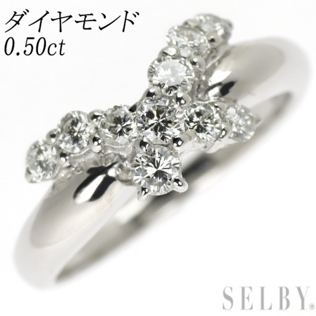 Pt900 ダイヤモンド リング 0.50ct レディースのアクセサリー(リング(指輪))の商品写真