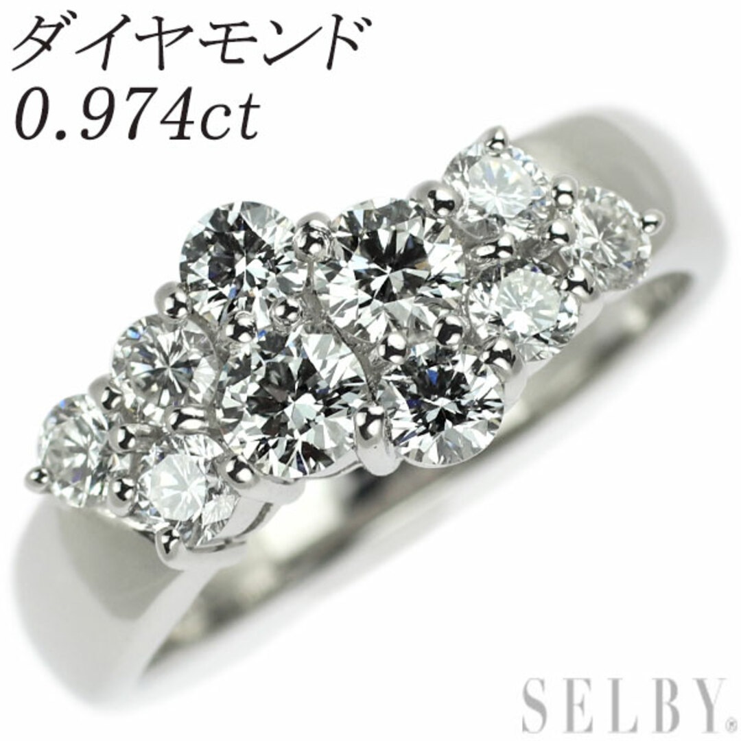 Pt900 ダイヤモンド リング 0.974ct レディースのアクセサリー(リング(指輪))の商品写真