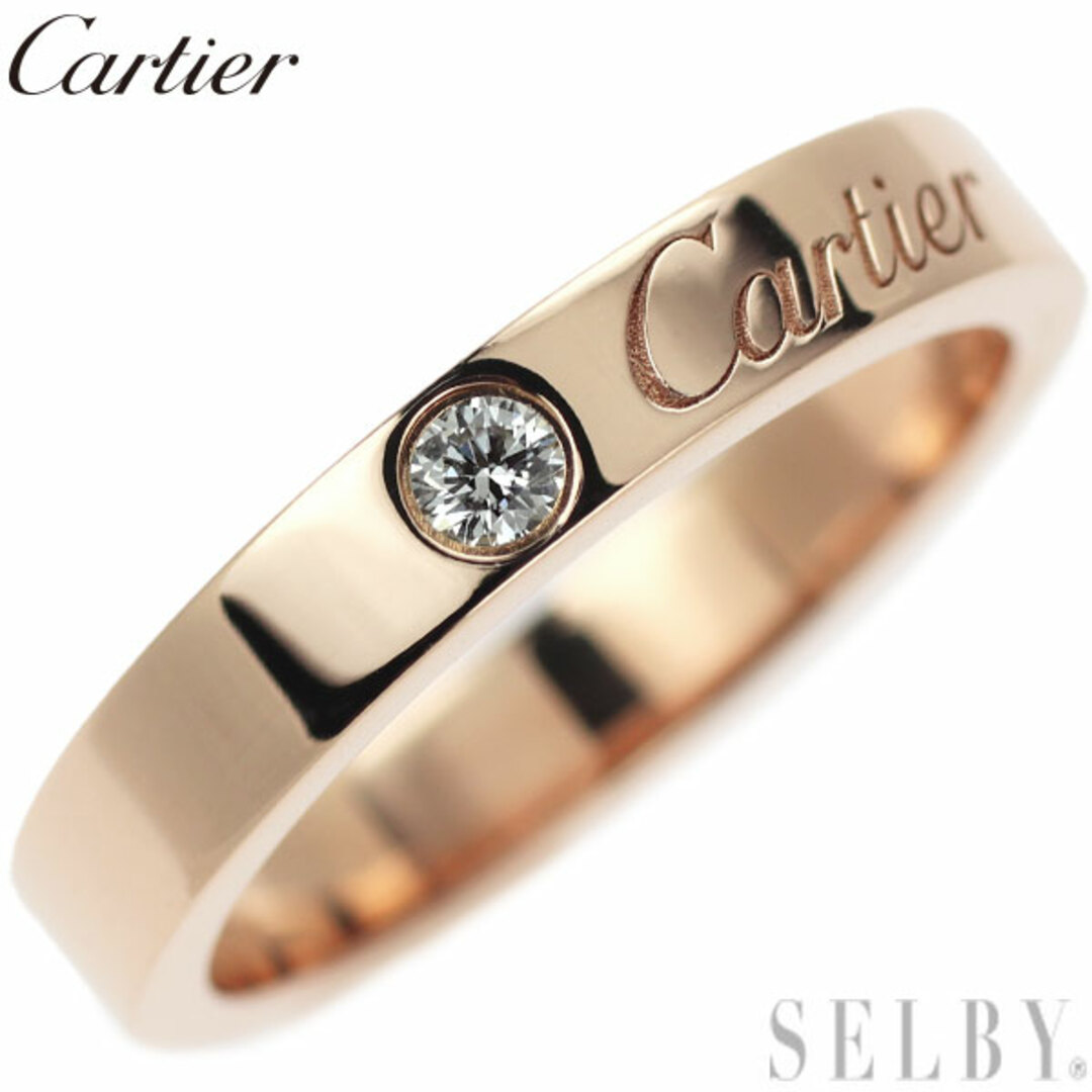 Cartier(カルティエ)のカルティエ K18PG ダイヤモンド リング エングレーブド 45号 レディースのアクセサリー(リング(指輪))の商品写真