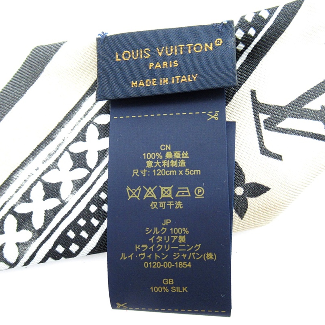 LOUIS VUITTON(ルイヴィトン)のルイ・ヴィトン バンドーBB タイル  M78974 シルク100％ レディース ベージュ/ブラック/ホワイト【中古】 レディースのファッション小物(バンダナ/スカーフ)の商品写真