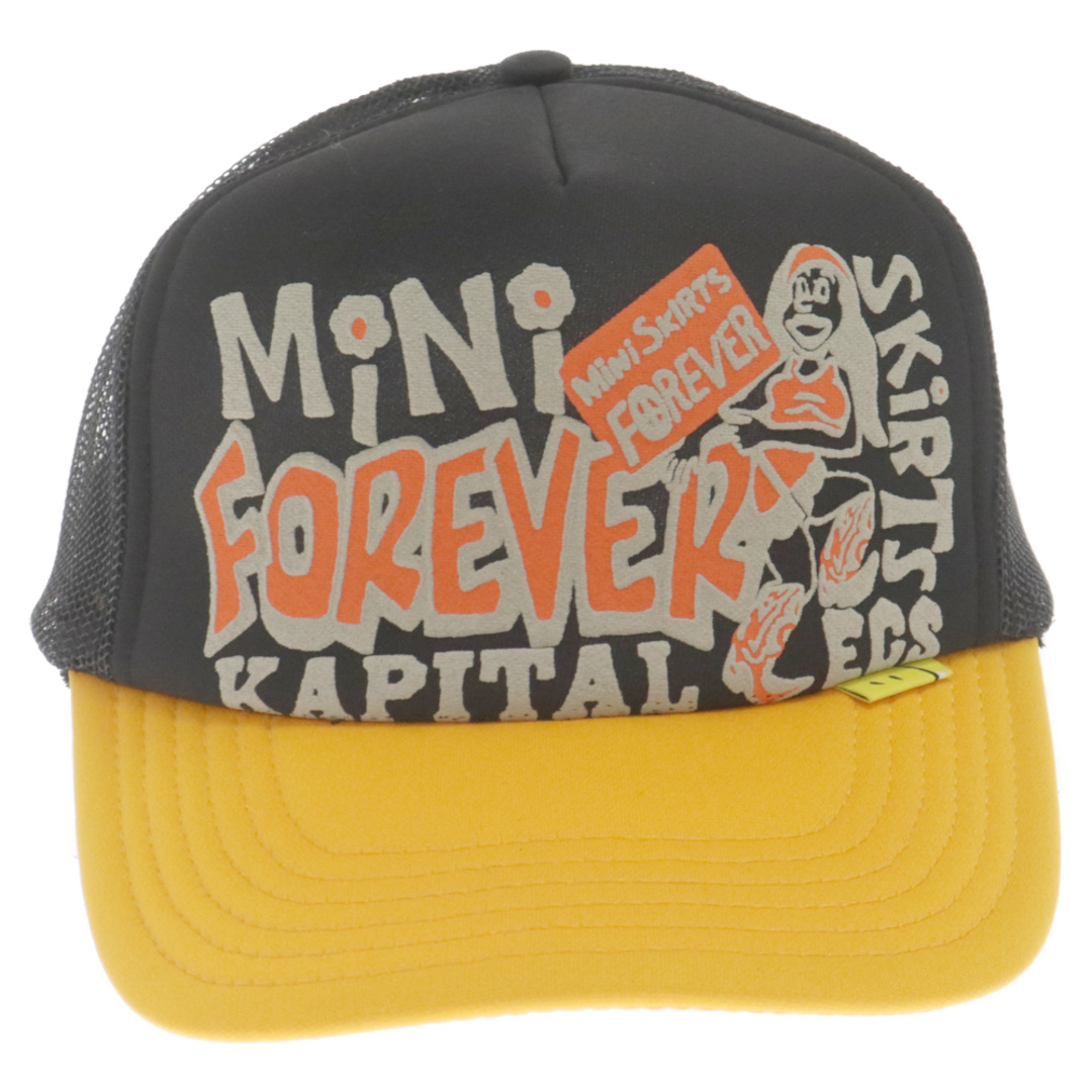 KAPITAL(キャピタル)のKAPITAL キャピタル LEGS MiNi SKiRTs FOREVER トラックCAP EK-1596XH メッシュキャップ 帽子 ブラック/イエロー メンズの帽子(キャップ)の商品写真