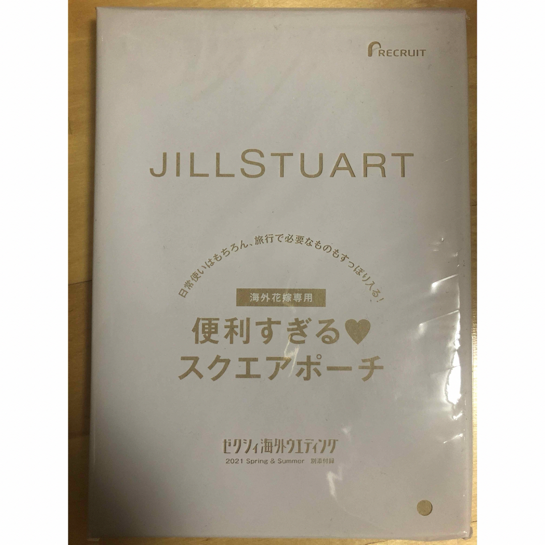 JILLSTUART(ジルスチュアート)のゼクシィ海外ウエディング  付録　JILL STUART レザー調スクエアポーチ レディースのファッション小物(ポーチ)の商品写真