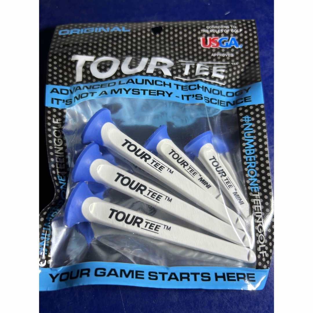 ツアーティー　ロング青ブルー3本ショート2本TOUR TEE FR スポーツ/アウトドアのゴルフ(その他)の商品写真