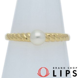 ミキモト(MIKIMOTO)のミキモト パールリング  P:約4.5mm(#12)(#12 幅:0.1-0.8cm) K18YG 仕上げ済 美品【中古】(リング(指輪))