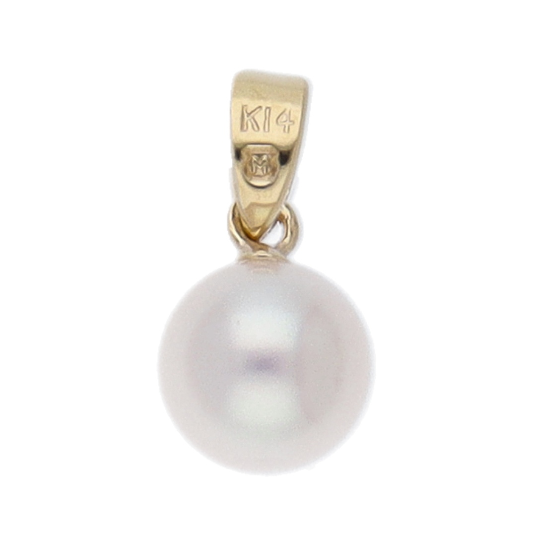 MIKIMOTO(ミキモト)のミキモト パールトップ  P:約7.0mm(ヘッド(約cm):縦1.0×横0.7×奥行0.7) K14YG 仕上げ済 美品【中古】 レディースのアクセサリー(その他)の商品写真