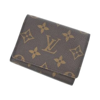 ルイヴィトン(LOUIS VUITTON)のLOUIS VUITTON カードケース - こげ茶xベージュ(総柄) 【古着】【中古】(名刺入れ/定期入れ)