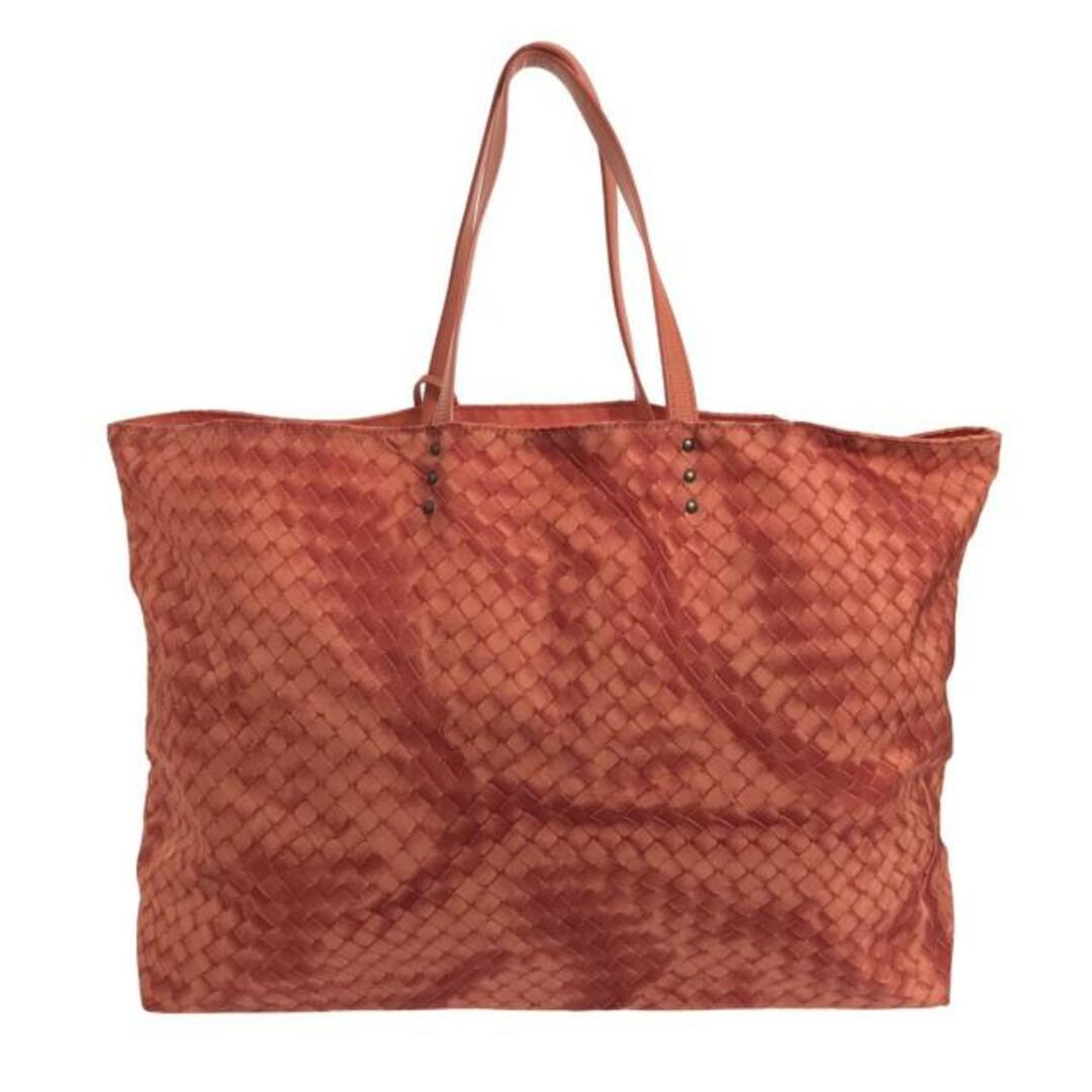 Bottega Veneta(ボッテガヴェネタ)のBOTTEGA VENETA(ボッテガヴェネタ) トートバッグ イントレッチオリュージョン 299876 オレンジ ナイロン×レザー レディースのバッグ(トートバッグ)の商品写真