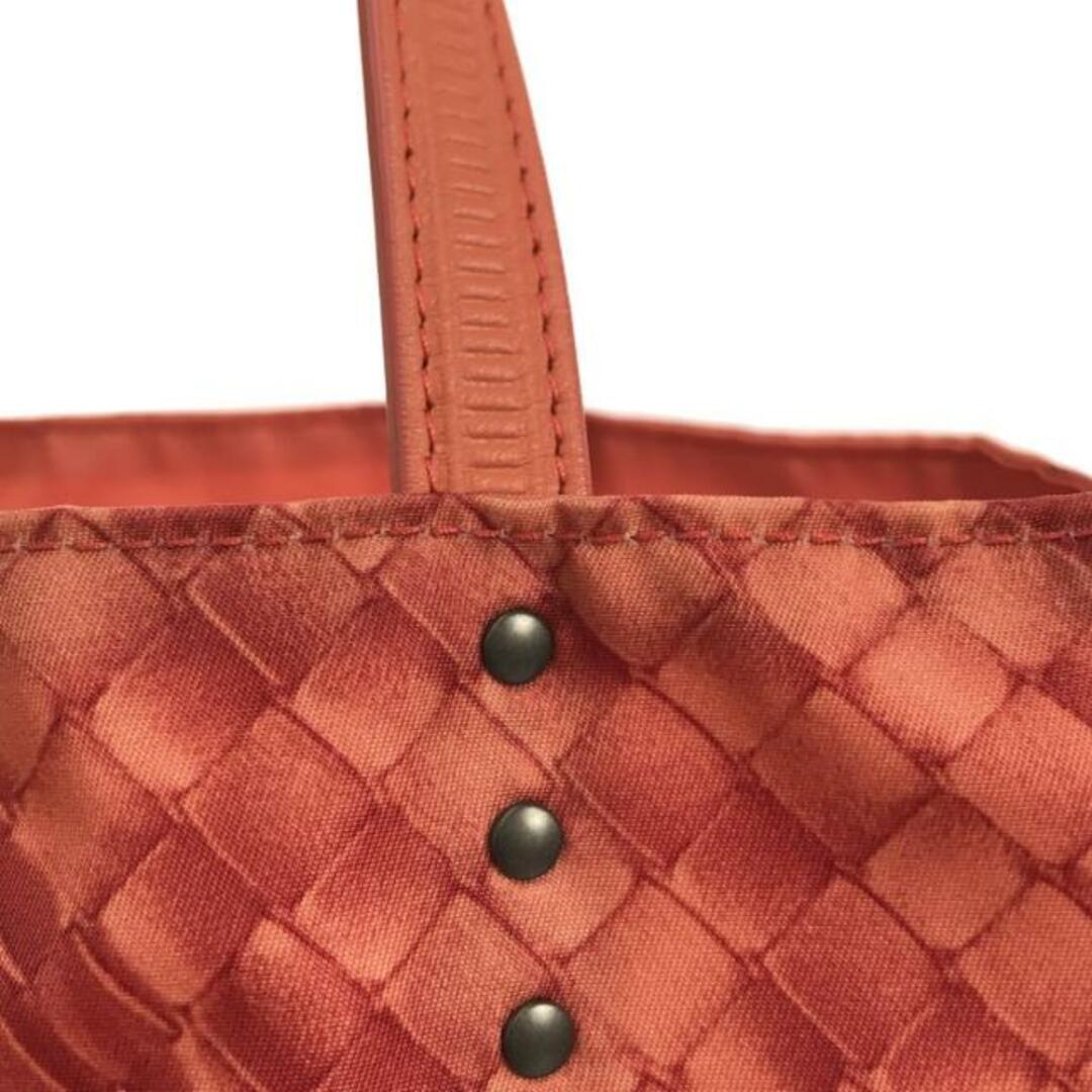 Bottega Veneta(ボッテガヴェネタ)のBOTTEGA VENETA(ボッテガヴェネタ) トートバッグ イントレッチオリュージョン 299876 オレンジ ナイロン×レザー レディースのバッグ(トートバッグ)の商品写真