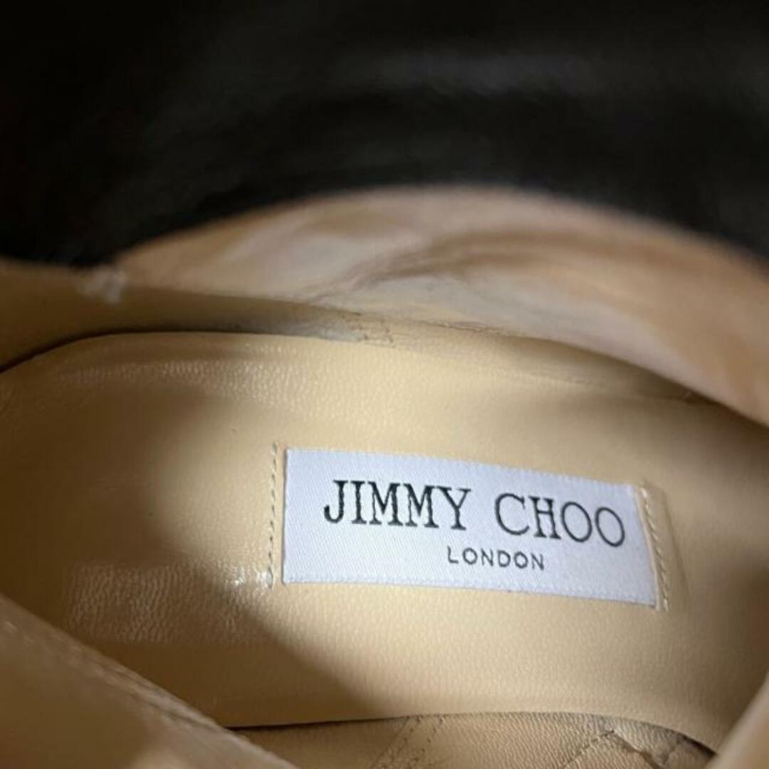 JIMMY CHOO(ジミーチュウ)のJIMMY CHOO(ジミーチュウ) ショートブーツ 35 レディース CRUZ65 黒 ラインストーン/パール/レースアップ レザー レディースの靴/シューズ(ブーツ)の商品写真