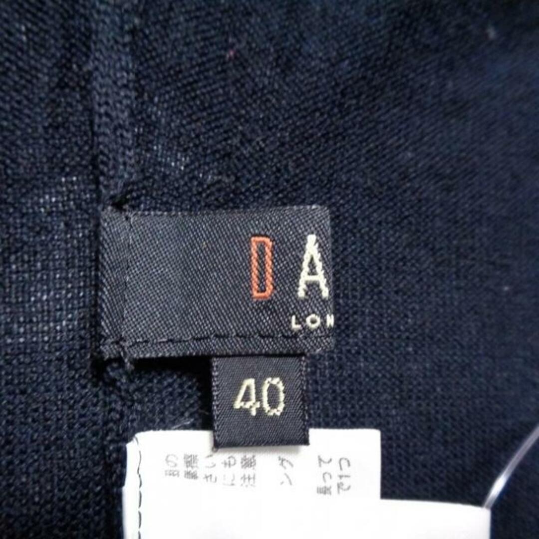 DAKS(ダックス)のDAKS(ダックス) カーディガン サイズ40 L レディース - 黒×グレーベージュ 半袖/刺繍 レディースのトップス(カーディガン)の商品写真