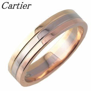 カルティエ(Cartier)のカルティエ トリニティ ウェディング リング ルイカルティエ ヴァンドーム 現行モデル #58 幅4.8mm AU750 スリーカラー 保証書(2020年) 新品仕上げ済 Cartier【16296】(リング(指輪))