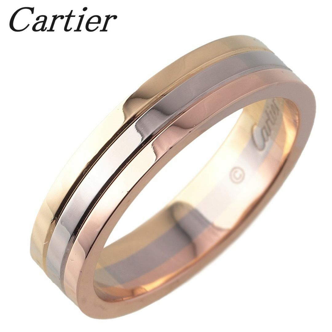 Cartier(カルティエ)のカルティエ トリニティ ウェディング リング ルイカルティエ ヴァンドーム 現行モデル #55 幅4.7mm AU750 スリーカラー 保証書(2020年) 新品仕上げ済 Cartier【16301】 レディースのアクセサリー(リング(指輪))の商品写真