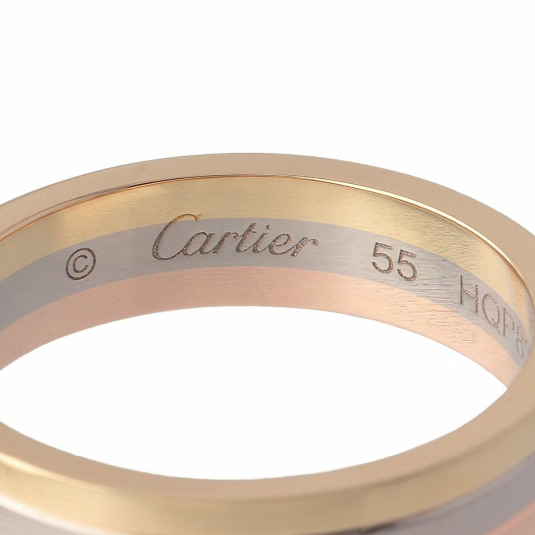 Cartier(カルティエ)のカルティエ トリニティ ウェディング リング ルイカルティエ ヴァンドーム 現行モデル #55 幅4.7mm AU750 スリーカラー 保証書(2020年) 新品仕上げ済 Cartier【16301】 レディースのアクセサリー(リング(指輪))の商品写真