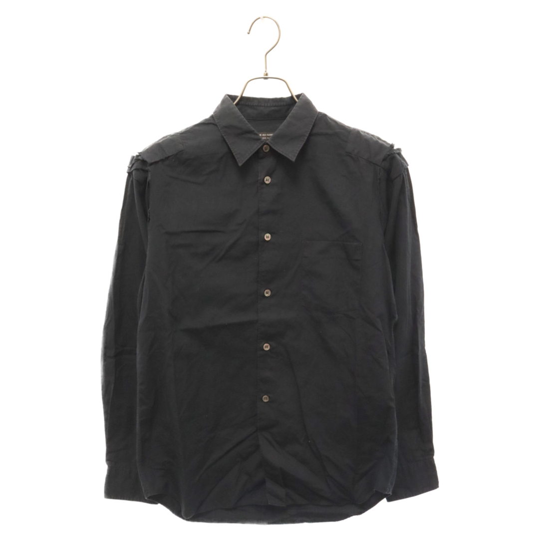 COMME des GARCONS HOMME PLUS(コムデギャルソンオムプリュス)のCOMME des GARCONS HOMME PLUS コムデギャルソンオムプリュス 14SS ショルダーダメージ加工フロントポケットシャツ PM-B028 ブラック メンズのトップス(シャツ)の商品写真