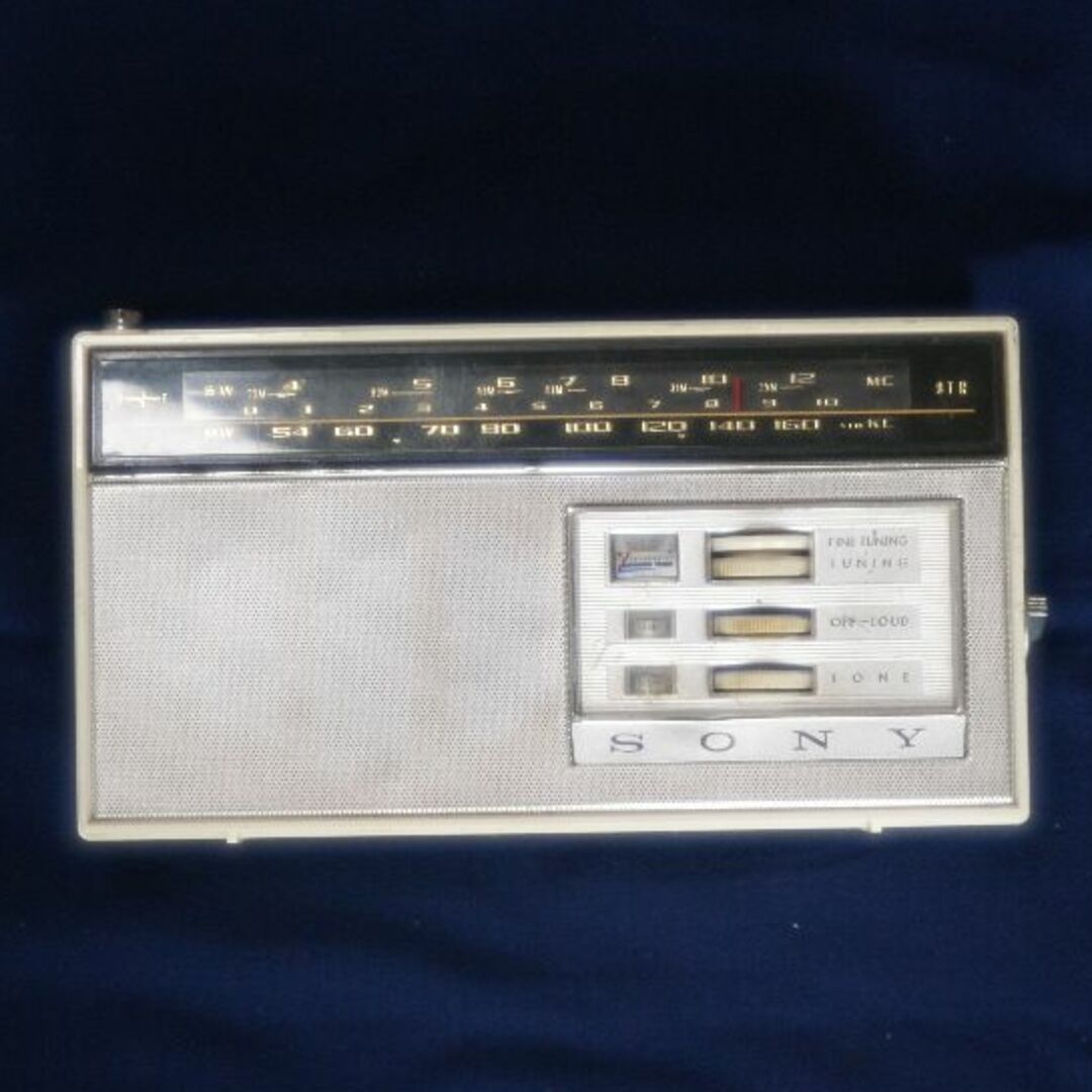 SONY トランジスタラジオ ブルー レトロ - メルカリ
