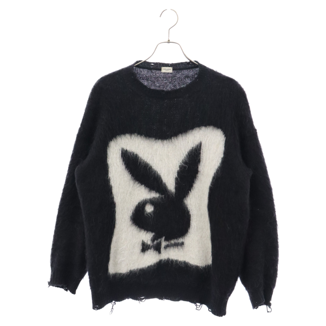 Saint Laurent(サンローラン)のSAINT LAURENT PARIS サンローランパリ 22AW MOHAIR PLAYBOY Knit プレイボーイ モヘヤ モヘア ニット セーター ブラック 713263 Y75SA メンズのトップス(ニット/セーター)の商品写真