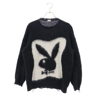 サンローラン(Saint Laurent)のSAINT LAURENT PARIS サンローランパリ 22AW MOHAIR PLAYBOY Knit プレイボーイ モヘヤ モヘア ニット セーター ブラック 713263 Y75SA(ニット/セーター)