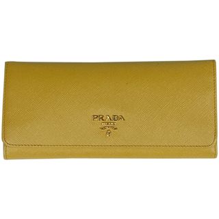 プラダ(PRADA)のプラダ ロゴ 二つ折り 長財布 レディース 【中古】(財布)