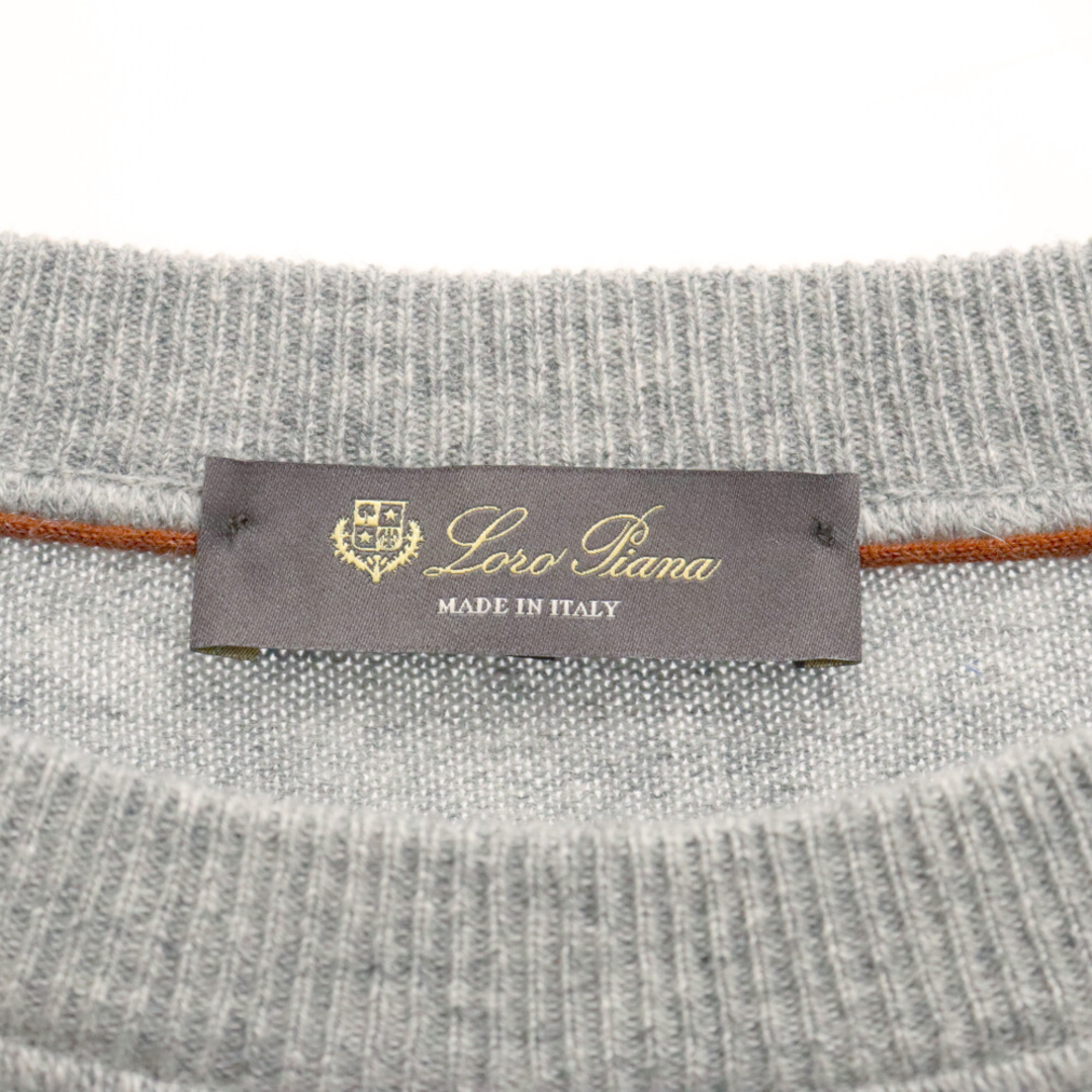 LORO PIANA(ロロピアーナ)のLoro Piana ロロピアーナ カシミヤクルーネックニットセーター 長袖セーター グレー MAC3539 メンズのトップス(ニット/セーター)の商品写真