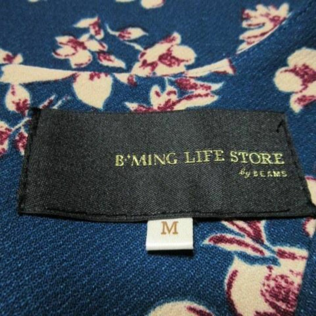 B:MING LIFE STORE by BEAMS(ビーミング ライフストア バイ ビームス)のビーミング レトロフラワー七分袖カットソー M 青 230509CK9A レディースのトップス(カットソー(長袖/七分))の商品写真