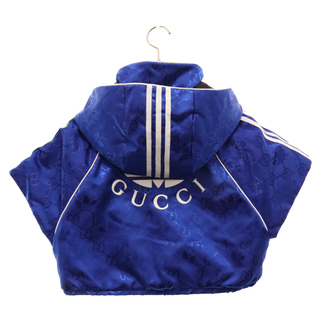 Gucci - GUCCI グッチ ×adidas GG Trefoil Nylon Cropped Jacket×アディダス GG トレフォイルロゴ クロップド ジップアップナイロンジャケット レディース ブルー 714856 ZALFR