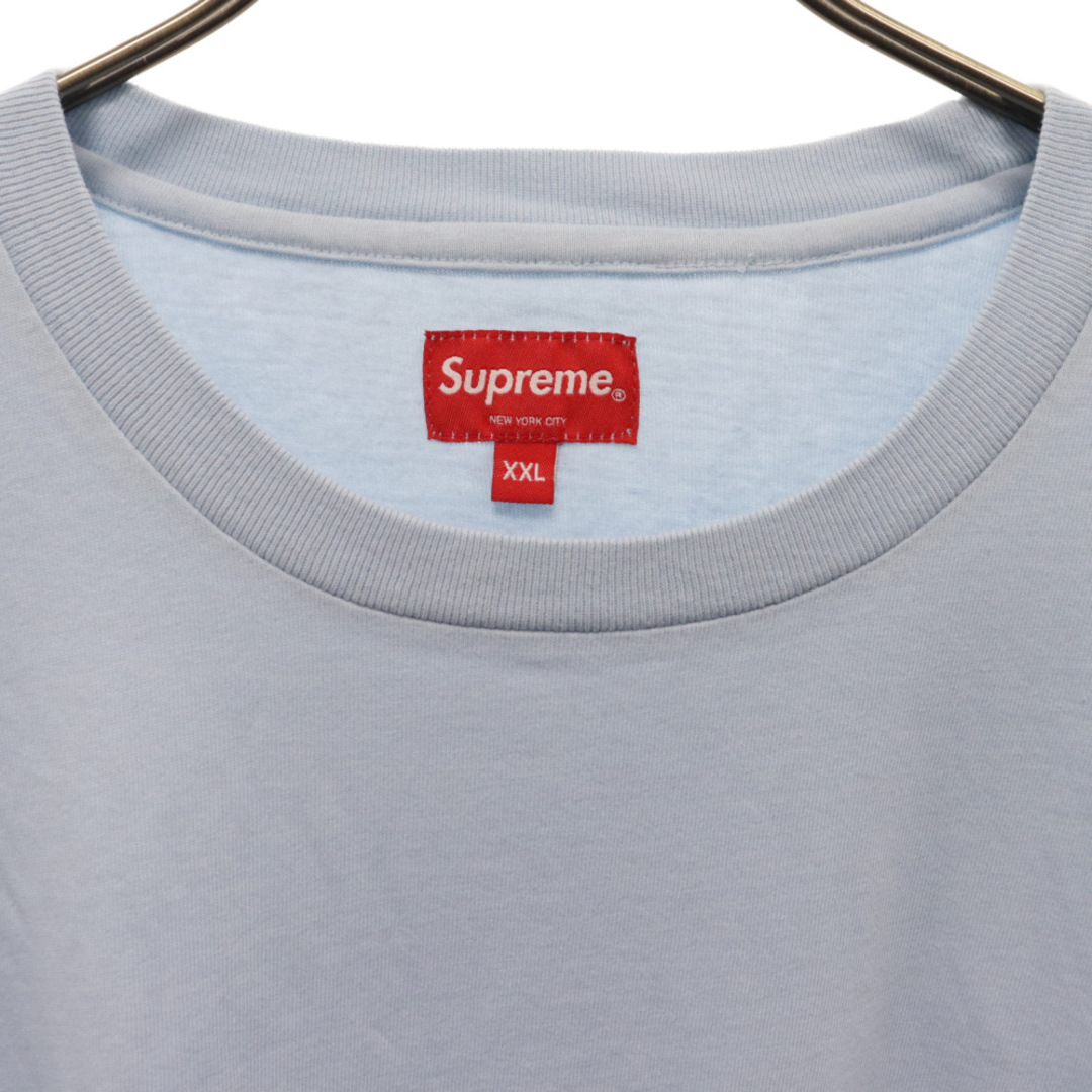 Supreme(シュプリーム)のSUPREME シュプリーム 23SS Washed Script S/S Top ウォッシュドスクリプト ロゴ刺繍 半袖Tシャツ カットソー ブルー メンズのトップス(Tシャツ/カットソー(半袖/袖なし))の商品写真