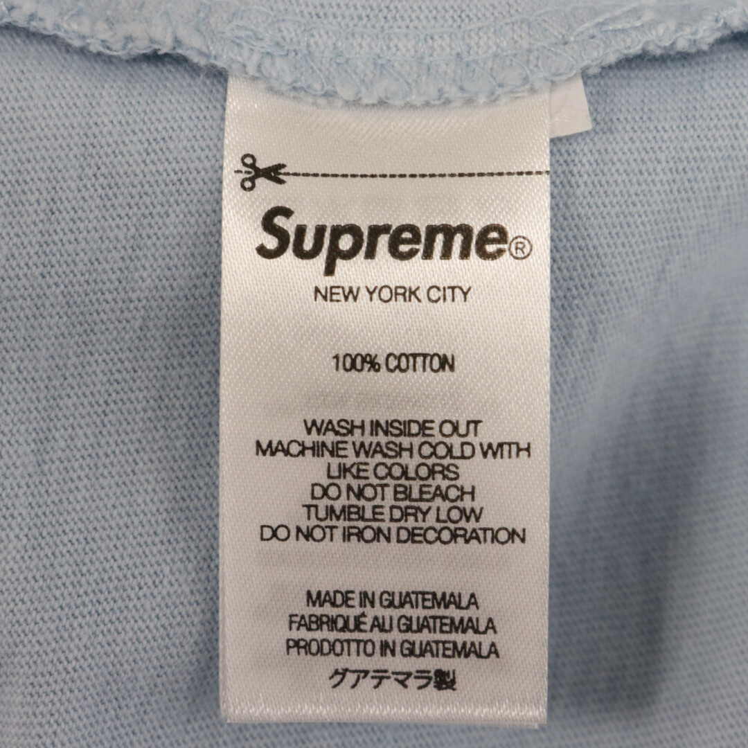 Supreme(シュプリーム)のSUPREME シュプリーム 23SS Washed Script S/S Top ウォッシュドスクリプト ロゴ刺繍 半袖Tシャツ カットソー ブルー メンズのトップス(Tシャツ/カットソー(半袖/袖なし))の商品写真