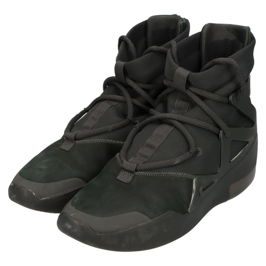 NIKE(ナイキ)のNIKE ナイキ ×FEAR OF GOD AIR FEAR OF GOD 1TRIPLE BLACK AR4237-005 エアフィアオブゴッド1 トリプルブラック ハイカットスニーカー ブラック US8/26.0cm メンズの靴/シューズ(スニーカー)の商品写真