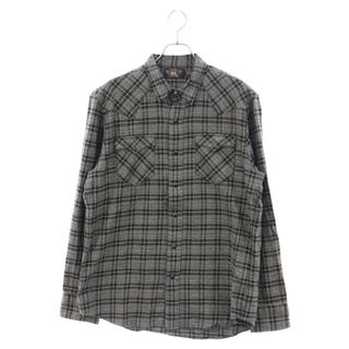 RRL - RRL ダブルアールエル バッファローチェック ウエスタン ロングスリーブ長袖シャツ グレー