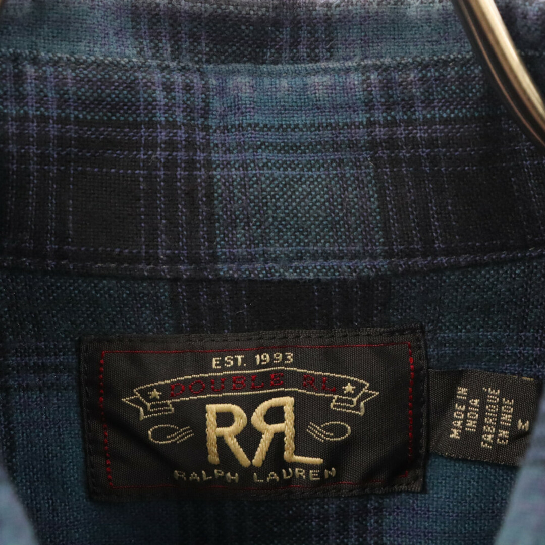 RRL(ダブルアールエル)のRRL ダブルアールエル タータンチェック ロングスリーブ 長袖シャツ ブルー メンズのトップス(シャツ)の商品写真