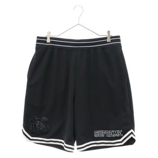 Supreme - SUPREME シュプリーム 22SS Faux Croc Basketball Short Brown 型押しフェイクレザー バスケットボール ジャージー メッシュショーツ ハートパンツ ブラック