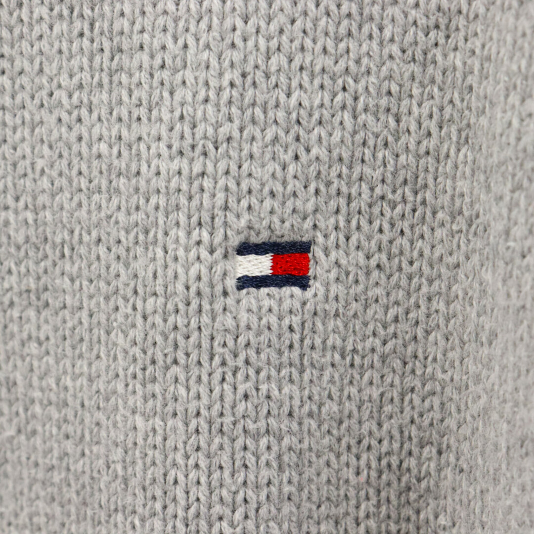 TOMMY HILFIGER(トミーヒルフィガー)のTOMMY HILFIGER トミーヒルフィガー ロゴ刺繍 コットンニット セーター グレー メンズのトップス(ニット/セーター)の商品写真